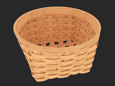 现代收纳美学 竹编收纳筐与框的3D模型设计